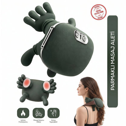 RahatZone® El Şeklinde Boyun - Omuz Masaj Aleti - Isı Özellikli - ZAEN®