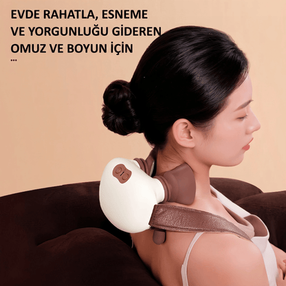 RahatZone® El Şeklinde Boyun - Omuz Masaj Aleti - Isı Özellikli - ZAEN®